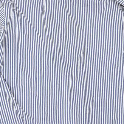 OLD ALEXANDER Mens Black Striped   Button-Up Size 15.5
