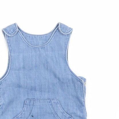 Marks and Spencer Baby Black  Denim Dungaree One-Piece Size 0-3 Months