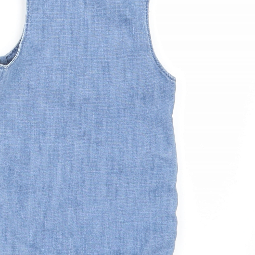 Marks and Spencer Baby Black  Denim Dungaree One-Piece Size 0-3 Months