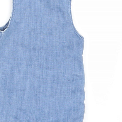 Marks and Spencer Baby Black  Denim Dungaree One-Piece Size 0-3 Months