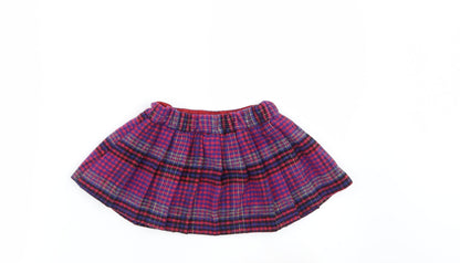 NEXT Girls Pink Check  Skater Skirt Size 6-9 Months