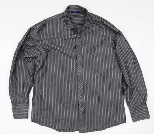 Mens UK Size M For Men Black  Button-Up Long Sleeve Casual Shirt