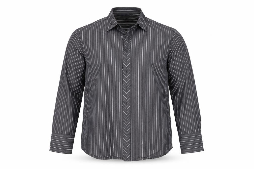Mens UK Size M For Men Black  Button-Up Long Sleeve Casual Shirt