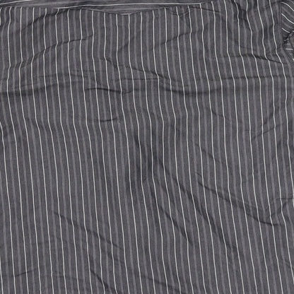 Mens UK Size M For Men Black  Button-Up Long Sleeve Casual Shirt