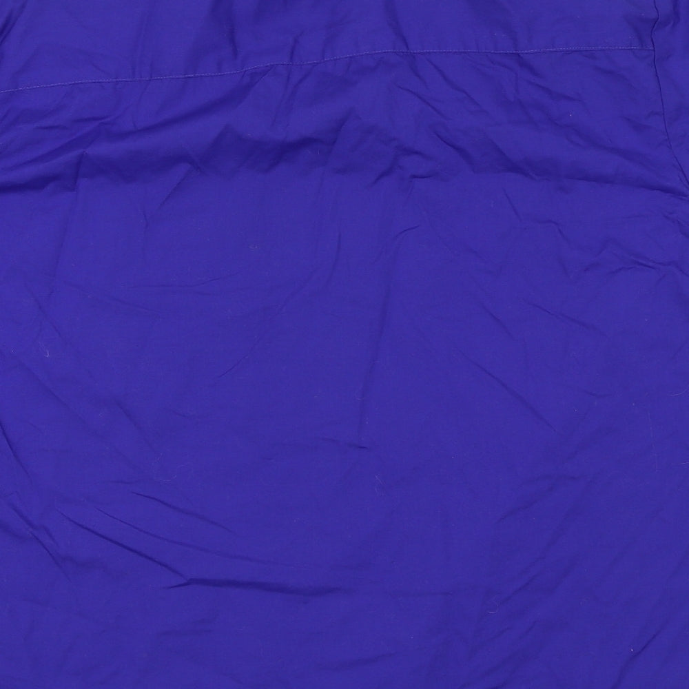 Mens UK Size L Petroleum Blue  Button-Up Short Sleeve Casual Shirt