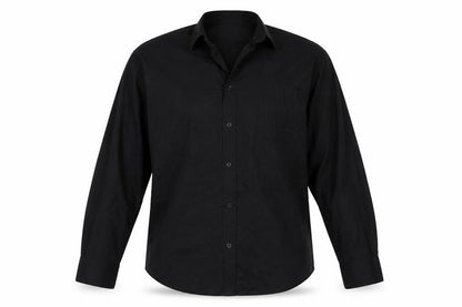 Mens UK Size One Size Savatini Black  Button-Up Long Sleeve Casual Shirt