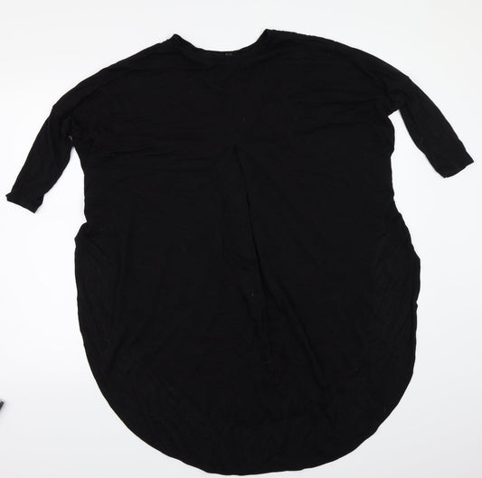 Womens UK Size 8 River Island Black Basic T-Shirt