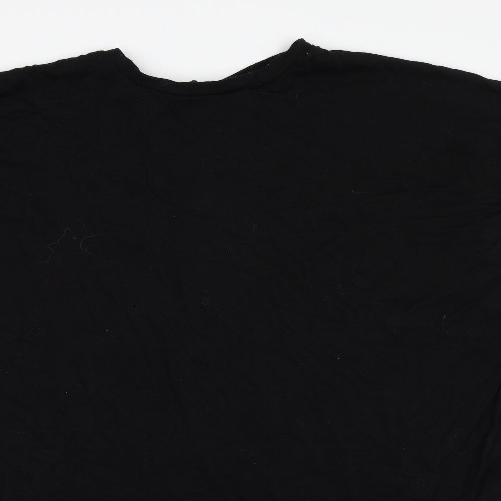Womens UK Size 8 River Island Black Basic T-Shirt