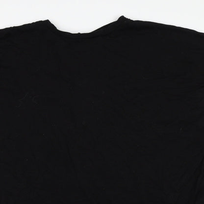 Womens UK Size 8 River Island Black Basic T-Shirt