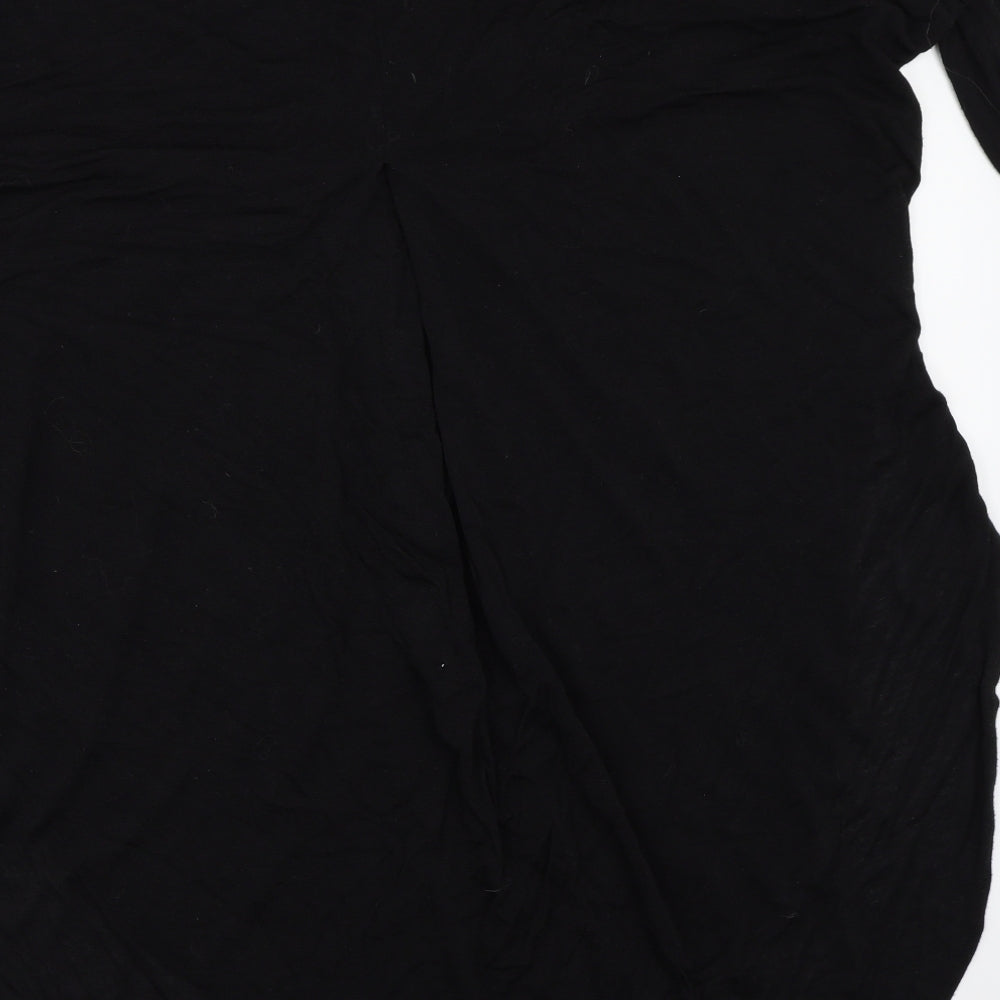 Womens UK Size 8 River Island Black Basic T-Shirt