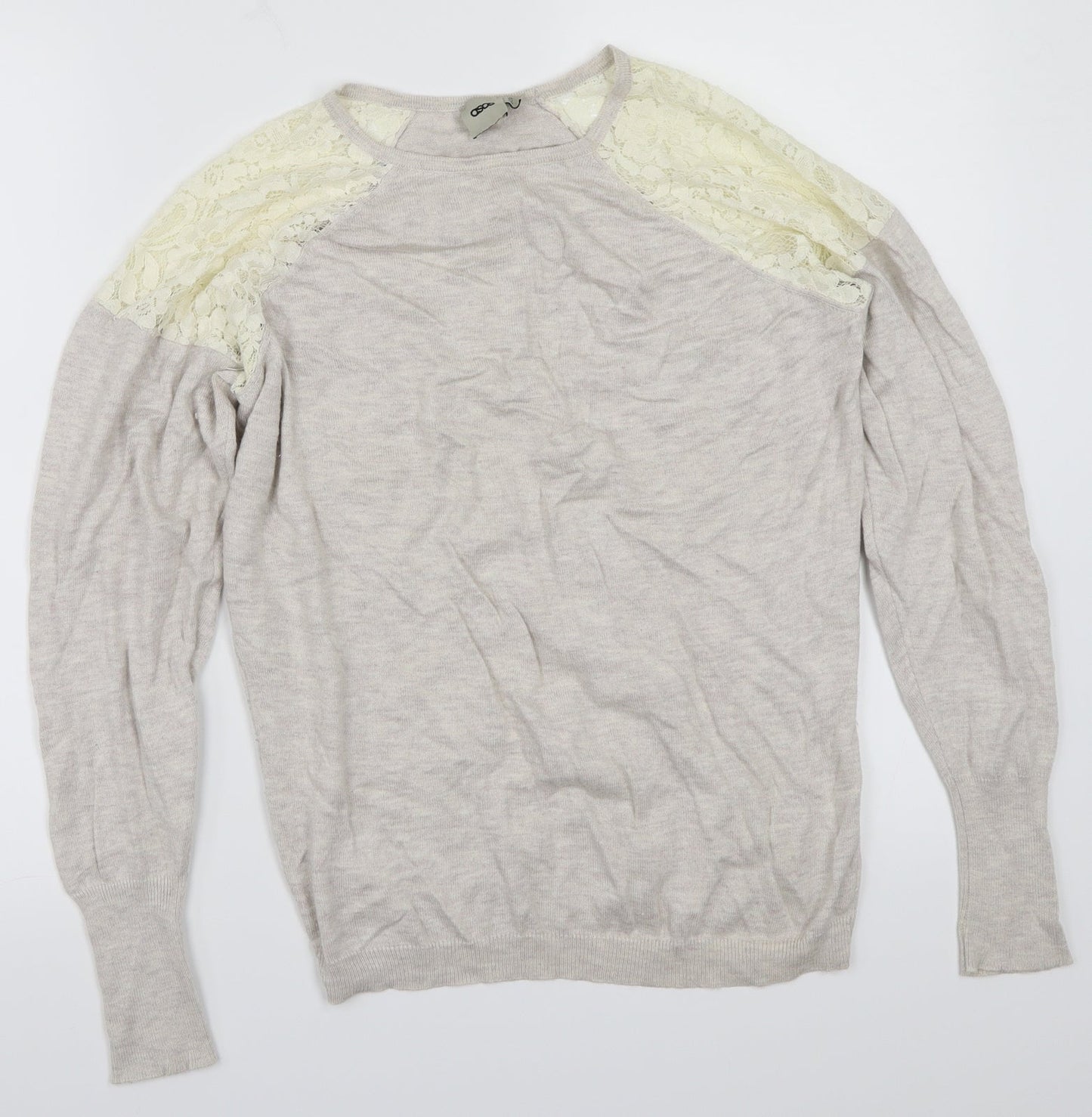 Womens UK Size 8 ASOS Beige Pullover Sweatshirt