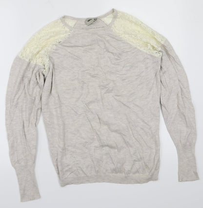 Womens UK Size 8 ASOS Beige Pullover Sweatshirt