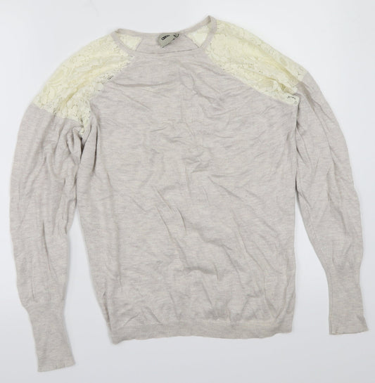 Womens UK Size 8 ASOS Beige Pullover Sweatshirt