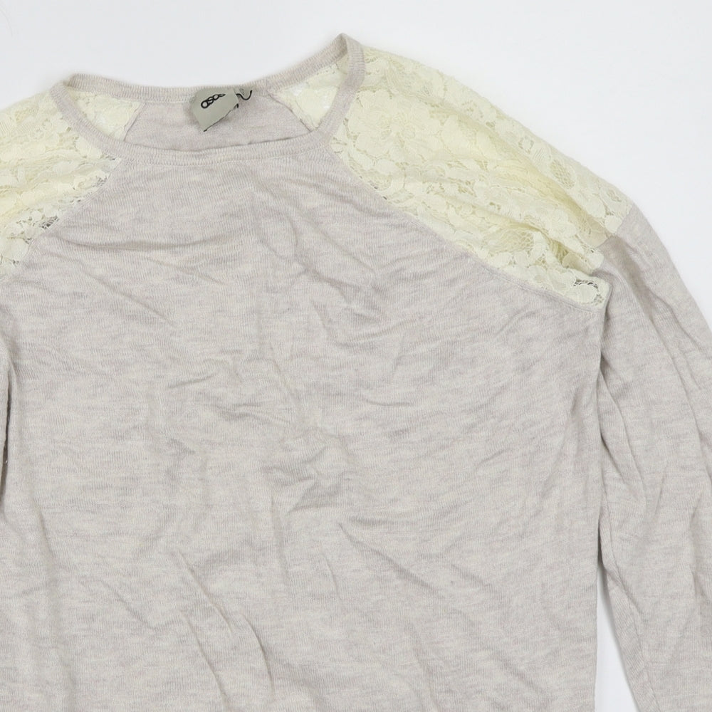 Womens UK Size 8 ASOS Beige Pullover Sweatshirt