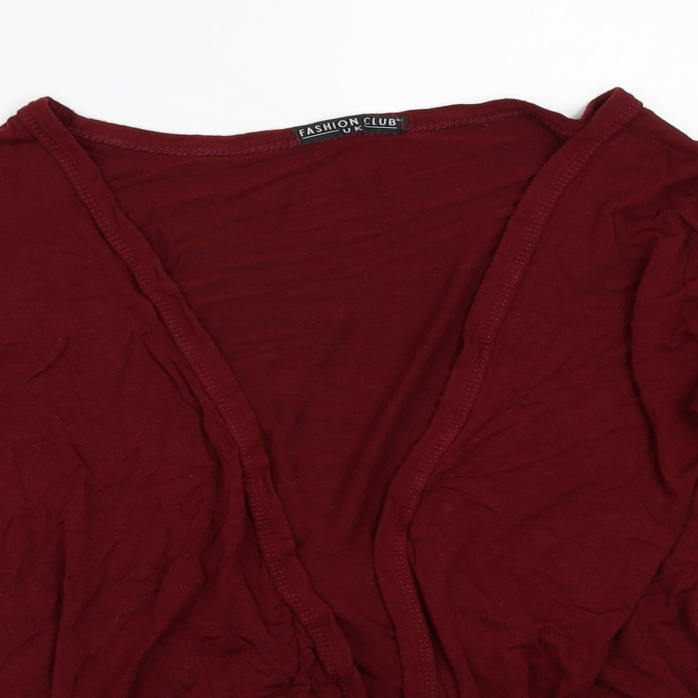 Fashion Club Womens Red   Cardigan Jumper One Size