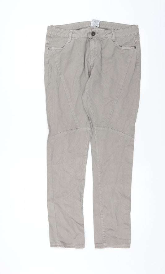 Womens UK Size 10 UpFashion Regular Fit Straight Grey Jeans
