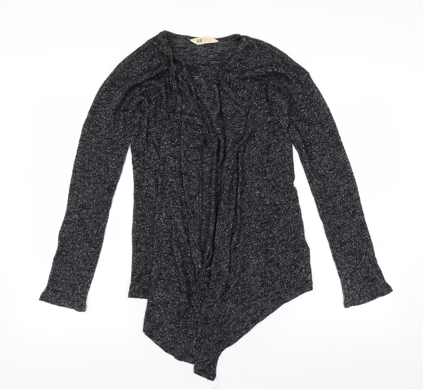 H&M Girls Grey   Cardigan Jumper Size 12-13 Years  - glittery
