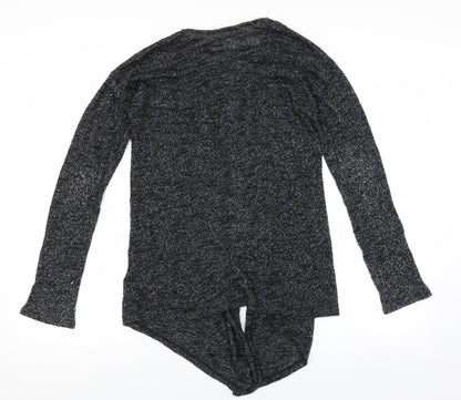 H&M Girls Grey   Cardigan Jumper Size 12-13 Years  - glittery
