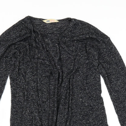 H&M Girls Grey   Cardigan Jumper Size 12-13 Years  - glittery
