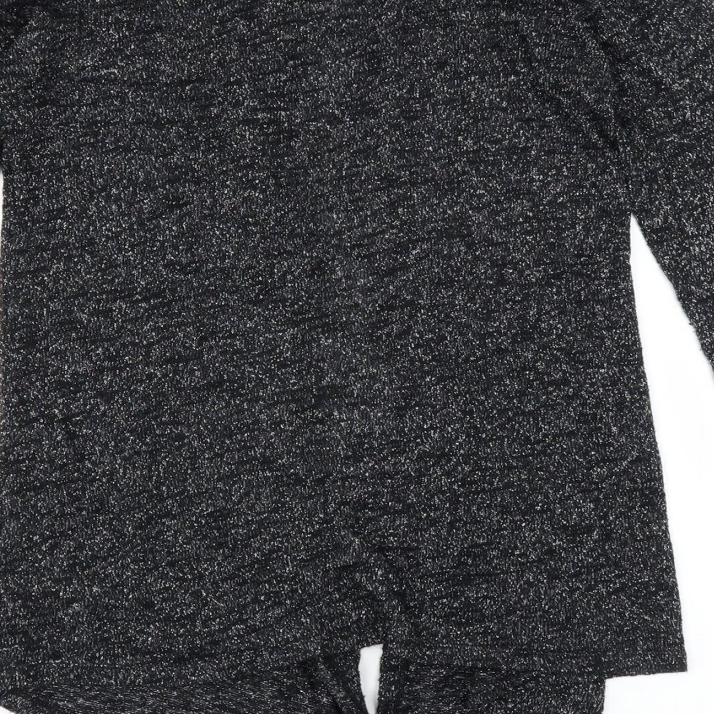 H&M Girls Grey   Cardigan Jumper Size 12-13 Years  - glittery