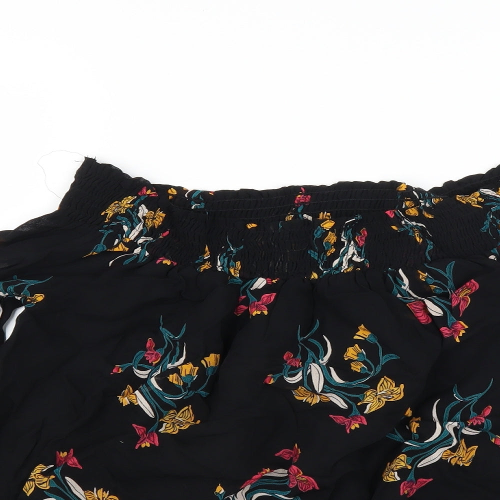 Womens UK Size 6 River Island Black Basic Blouse