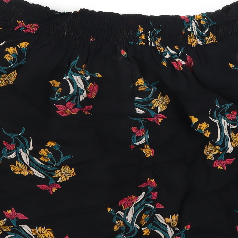 Womens UK Size 6 River Island Black Basic Blouse
