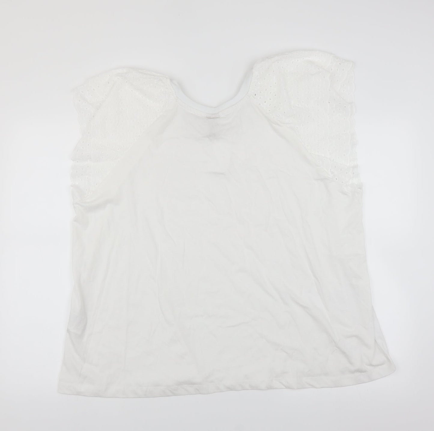 Womens UK Size XL H&M White Basic T-Shirt