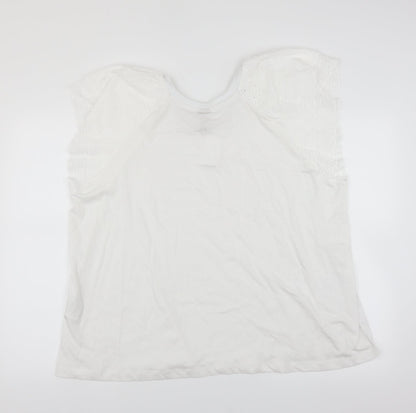 Womens UK Size XL H&M White Basic T-Shirt