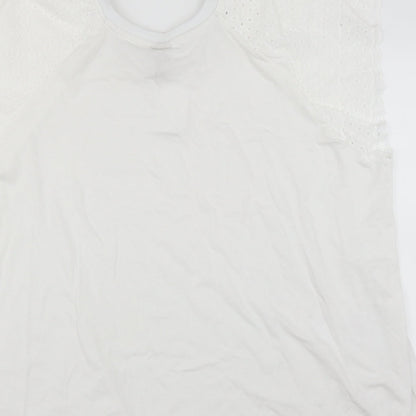 Womens UK Size XL H&M White Basic T-Shirt