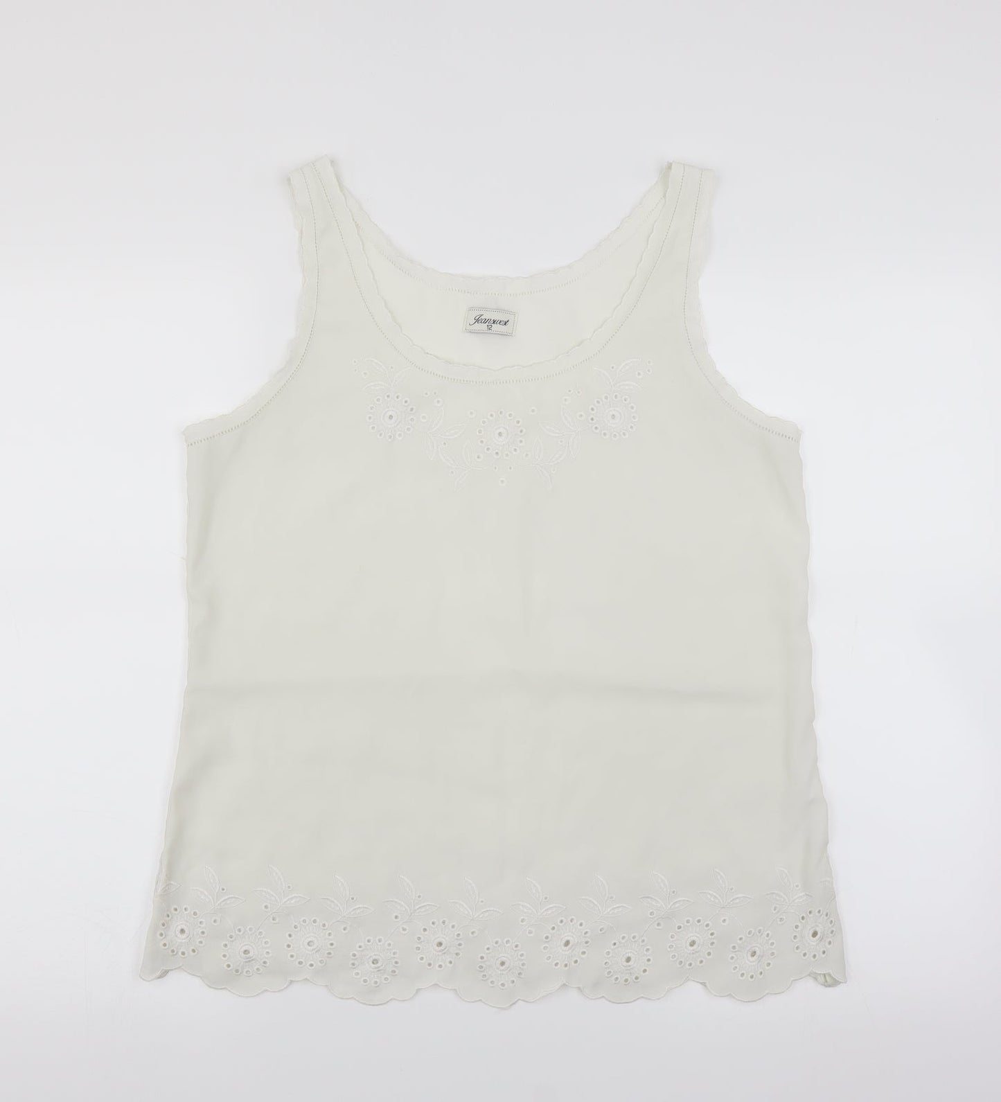 Womens UK Size 12 Jeanswest Ivory Basic Blouse