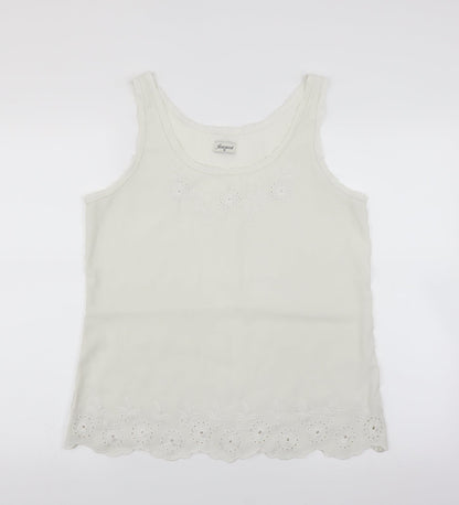 Womens UK Size 12 Jeanswest Ivory Basic Blouse