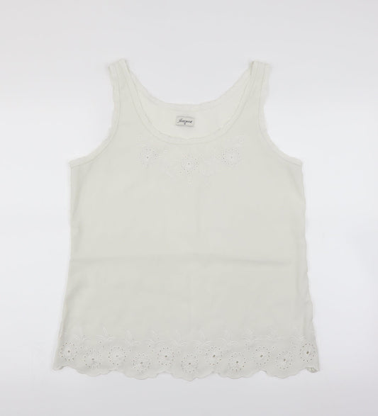 Womens UK Size 12 Jeanswest Ivory Basic Blouse
