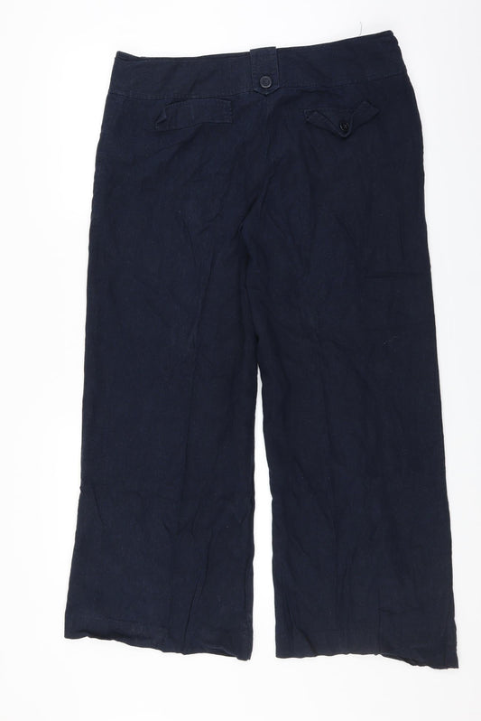 New Look Womens Blue   Trousers  Size 14 L28 in