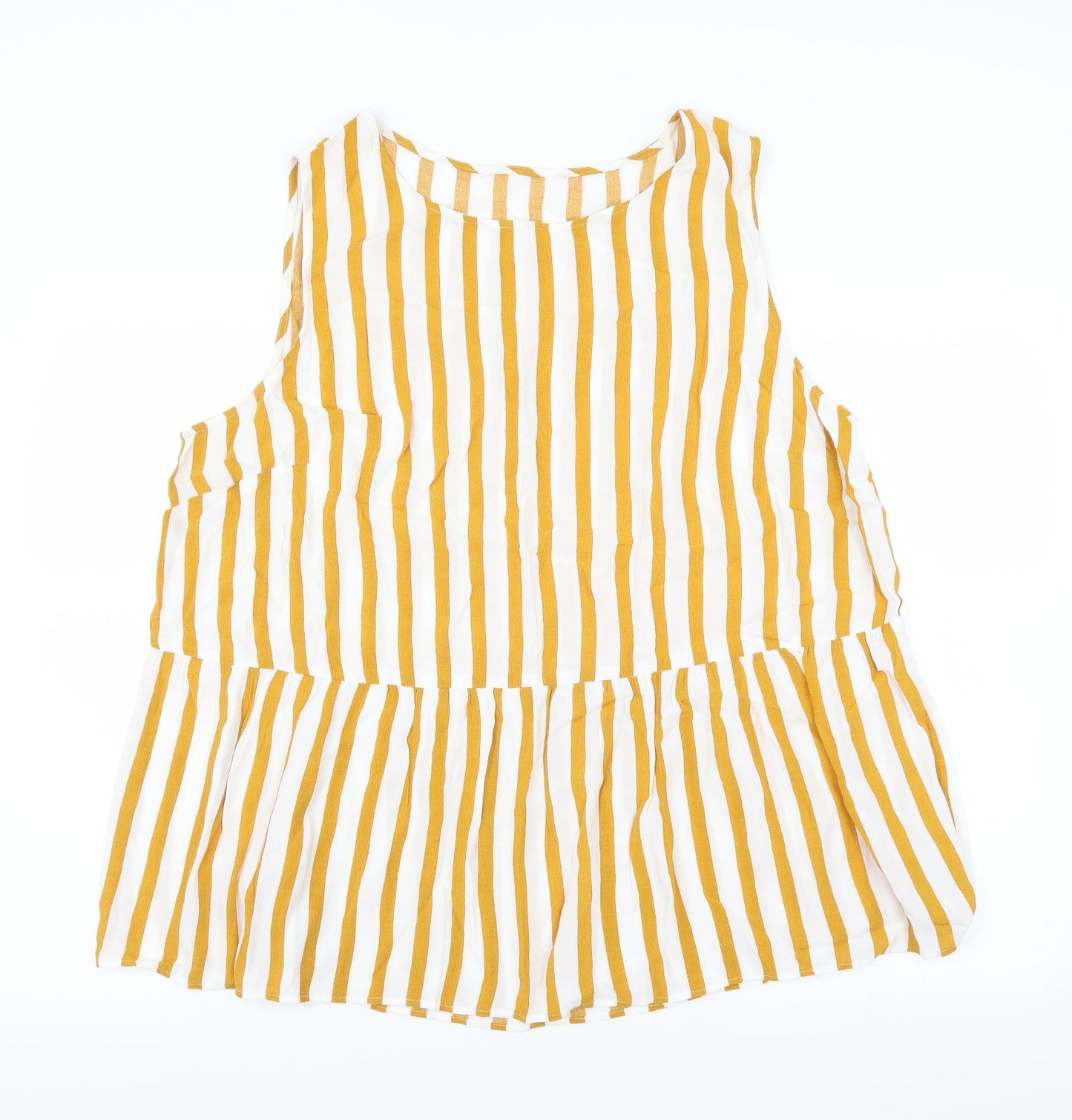 Womens UK Size  Preworn Yellow Basic Blouse