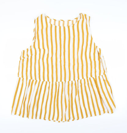 Womens UK Size  Preworn Yellow Basic Blouse