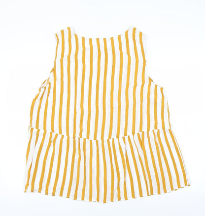 Womens UK Size  Preworn Yellow Basic Blouse