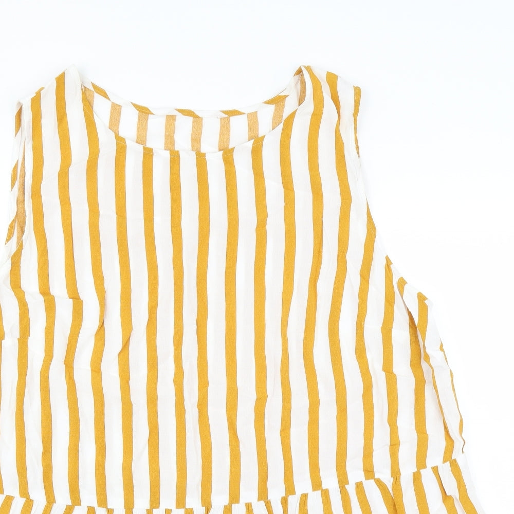 Womens UK Size  Preworn Yellow Basic Blouse
