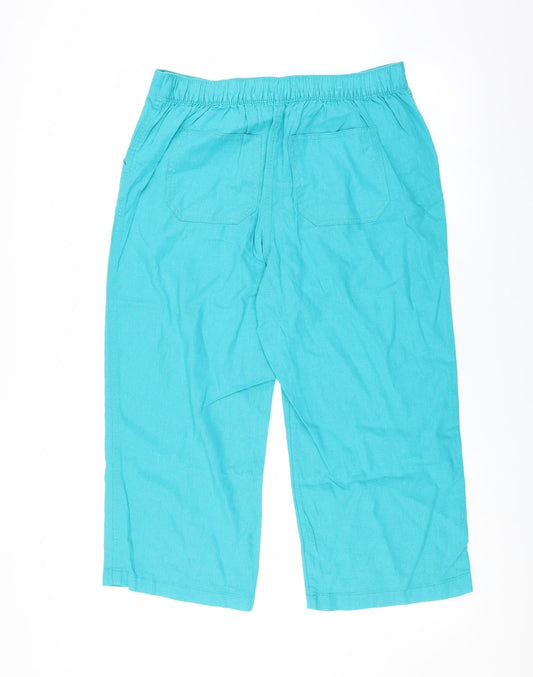 Sainsburys Womens Blue   Trousers  Size 12 L21 in - cropped