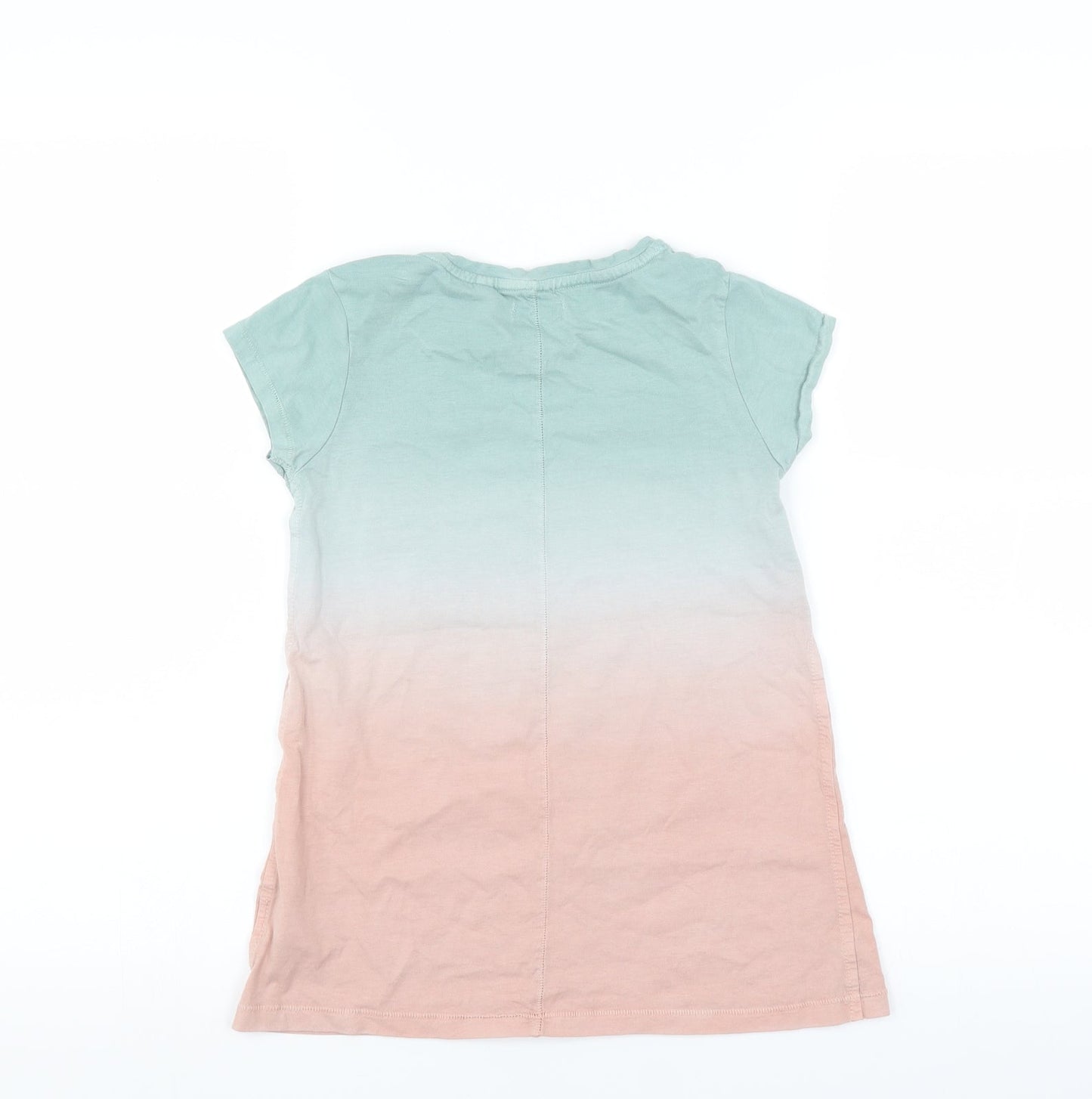 NEXT Girls Green   Basic T-Shirt Size 7 Years  - sun beaming la dreaming