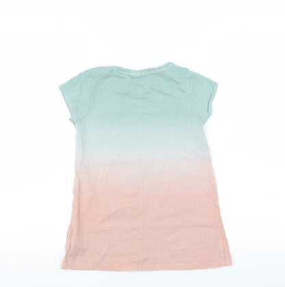 NEXT Girls Green   Basic T-Shirt Size 7 Years  - sun beaming la dreaming