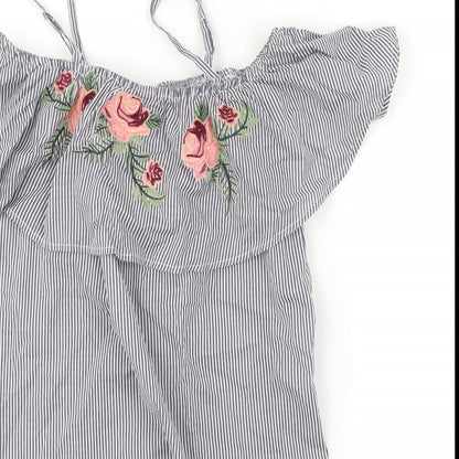 Select Womens Blue Striped  Trapeze & Swing  Size 10