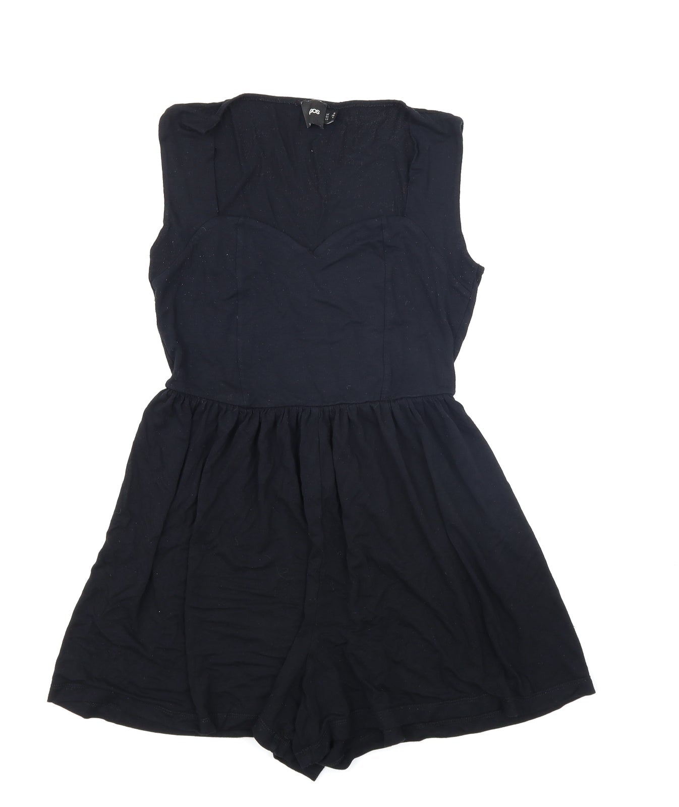 Womens UK Size 8 ASOS One-Piece Black Romper