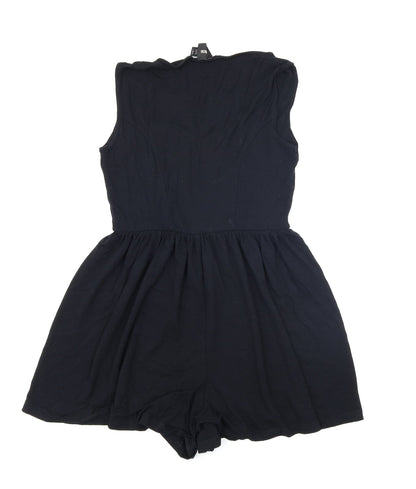 Womens UK Size 8 ASOS One-Piece Black Romper