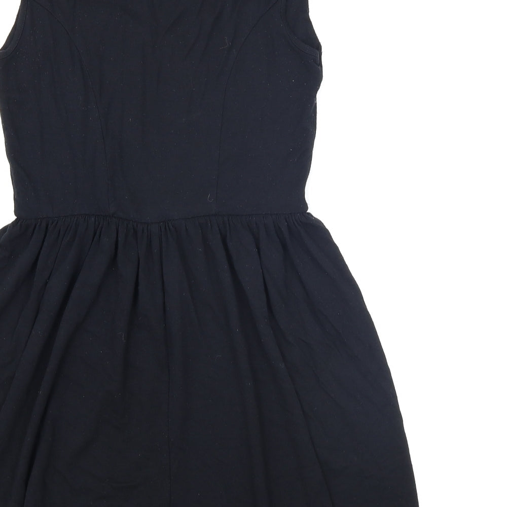 Womens UK Size 8 ASOS One-Piece Black Romper