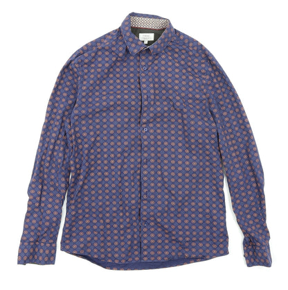 Mens UK Size S NEXT Blue  Button-Up Long Sleeve Casual Shirt