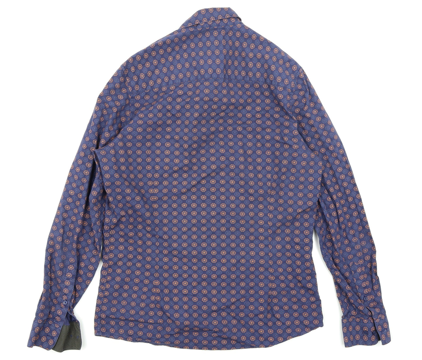 Mens UK Size S NEXT Blue  Button-Up Long Sleeve Casual Shirt