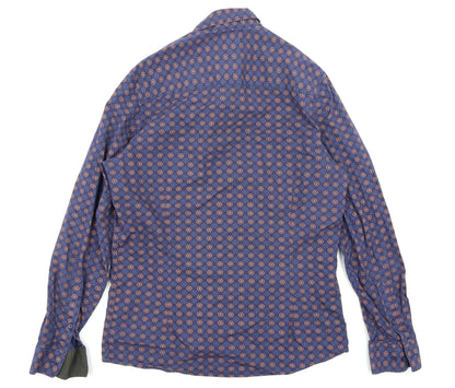 Mens UK Size S NEXT Blue  Button-Up Long Sleeve Casual Shirt
