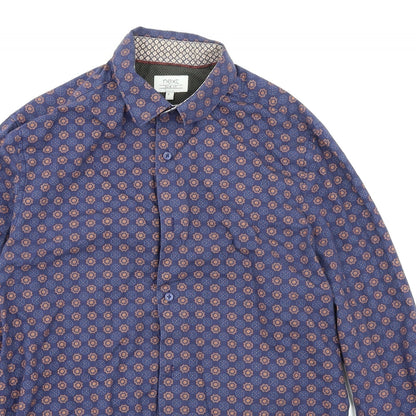 Mens UK Size S NEXT Blue  Button-Up Long Sleeve Casual Shirt