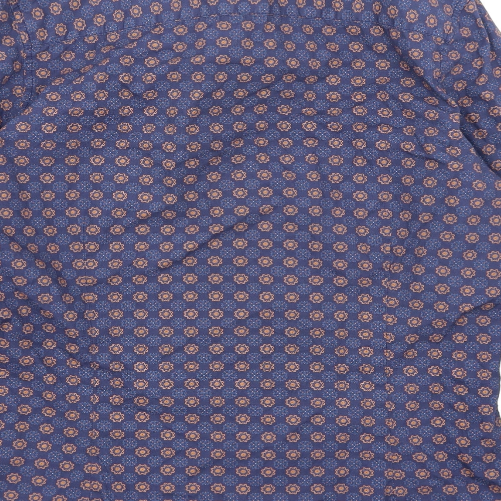 Mens UK Size S NEXT Blue  Button-Up Long Sleeve Casual Shirt