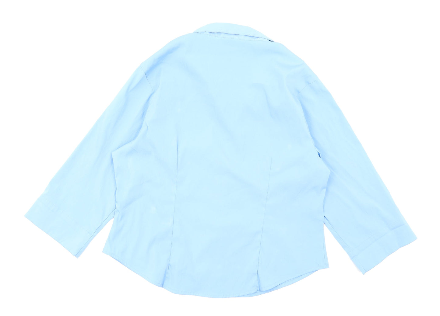 Womens UK Size 16 Sara Woman Blue Basic Button-Up